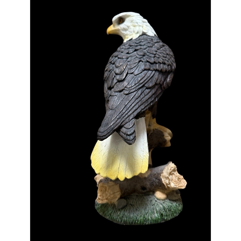 Polly Resin  American Eagle Perching on Tree Branch Resin Figurine Statue 13in - Picture 4 of 5